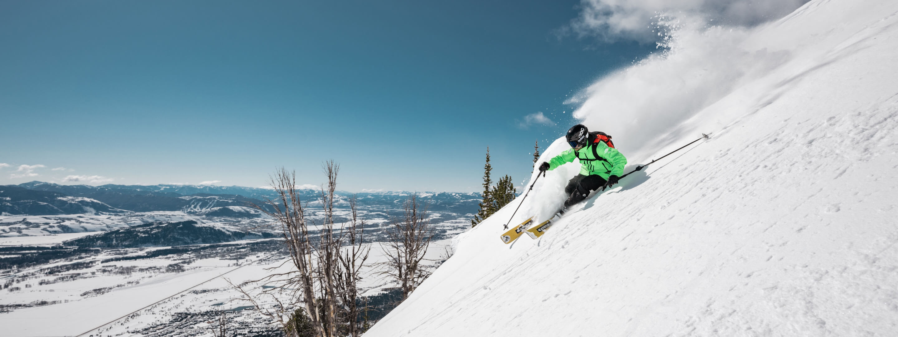 Person Skiing down a mountain