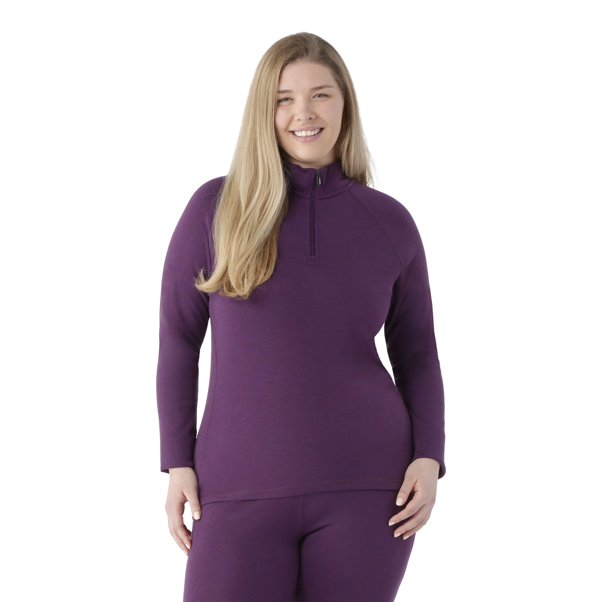 Smartwool Merino Wool Womens Pullover base high quality layer jacket small purple long sleev