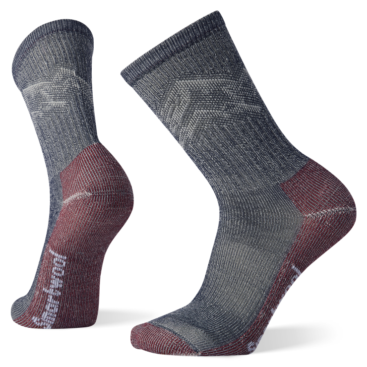 Chaussette de randonnee Classic Edition coussin mince a motif chaines de montagnes
