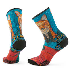 Women's Hike Geo Fox Print Crew Socks - Smartwool CA