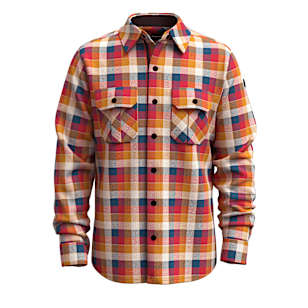 Anchor Line Shirt Jacket - Rhythmic Red Plaid