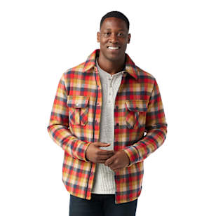 Anchor Line Shirt Jacket - Rhythmic Red Plaid