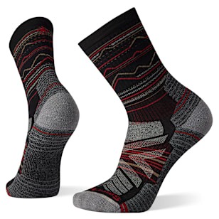 Chaussette de randonnée à motif chaînes de montagnes - Noir
