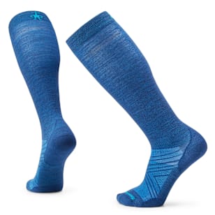 Chaussette de ski sous-genou coussin ciblé à extensibilité accrue - Bleu Des Alpes