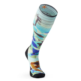 Chaussette de ski sous-genou Bear Country coussin ciblé - Bleu Capri