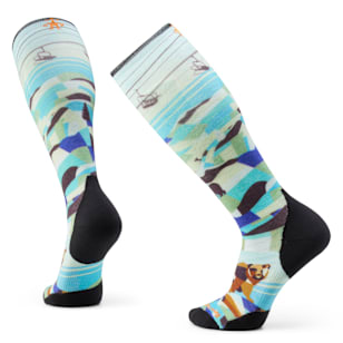 Chaussette de ski sous-genou Bear Country coussin ciblé - Bleu Capri