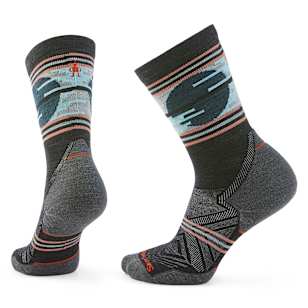 Women's Trail Run Sunset Trail Crew Socks - Charcoal