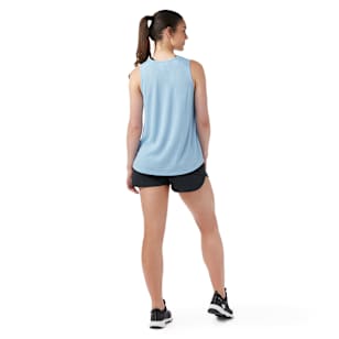 Women's Active Mesh High Neck Tank - Serene Blue