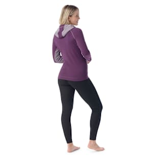 Women's Classic Thermal Merino Base Layer 1/2 Zip Hoodie Boxed - Violet-Purple Iris