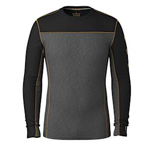 Men's Classic Thermal Merino Base Layer Colorblock Crew Boxed - Charcoal-Honey Gold