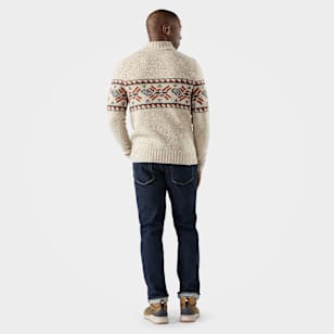 Men's Heavy Henley Sweater - Oat Heather