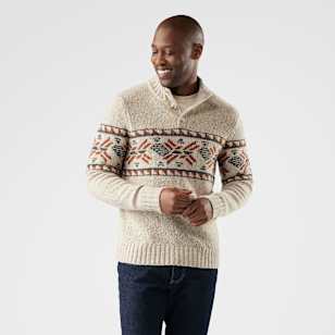 Men's Heavy Henley Sweater - Oat Heather