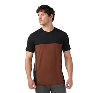 Men's Mountain Bike Short Sleeve Jersey - Sable Brown-Black
