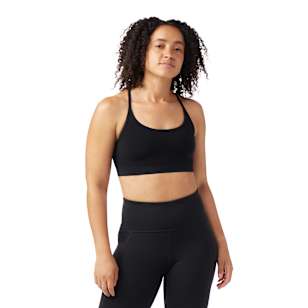 Soutien-gorge léger en mélange de laine mérinos pour femmes - Noir