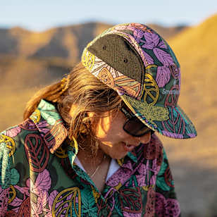 Smartwool 5 Panel Hat - Fern Green Aloha Forest