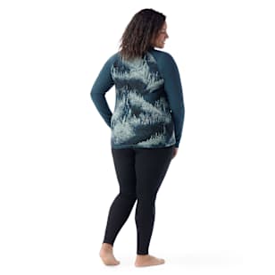 Women's Classic Thermal Merino Base Layer 1/4 Zip Plus - Twilight Foggy Pines