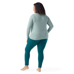 Women's Classic Thermal Merino Base Layer 1/4 Zip Plus Boxed - Arctic Green Heather
