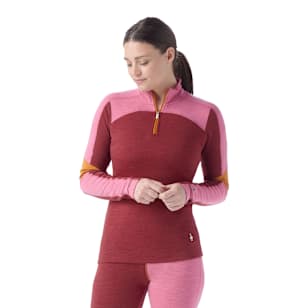 Red base layer womens top
