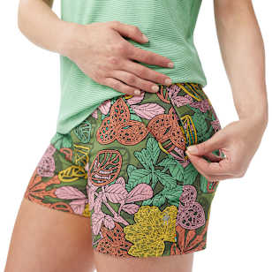 Short de randonnée de 10 cm (4 po) pour femmes - forêt Aloha vert fougère