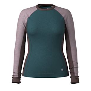 Women's Classic Thermal Merino Base Layer Colorblock Crew Boxed - Twilight Blue Heather
