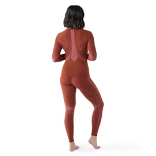 Women's Intraknit™ Active Base Layer Crew - Pecan Brown-Guava Pink