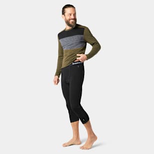 Men's Classic Thermal Merino Base Layer 3/4 Bottom Boxed - Black