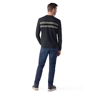 Men's Sparwood Stripe Crew Sweater - Charcoal-Winter Moss