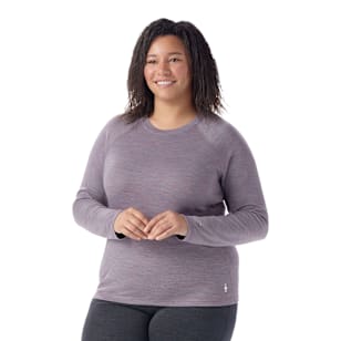 Women's Classic Thermal Merino Base Layer Crew Plus - Chalk Violet Heather