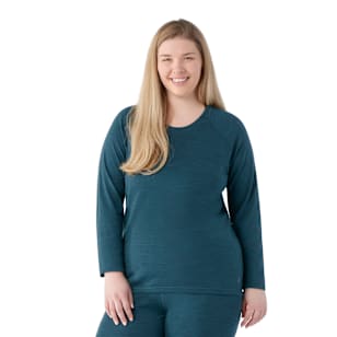 Women's Classic Thermal Merino Base Layer Crew Plus Boxed - Twilight Blue Heather