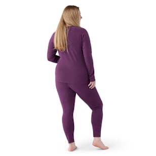 Women's Classic Thermal Merino Base Layer Crew Plus Boxed - Purple Iris Heather