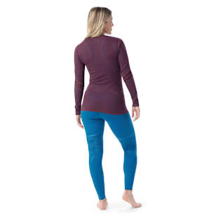 Women's Intraknit™ Thermal Merino Base Layer Crew - Eggplant-Nival Blue