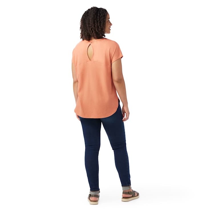 (取寄) スマートウール レディース ショート スリーブ スイング トップ Smartwool women Short Sleeve Swing Top Black Women's Short Sleeve Swing Top - Smartwool CA