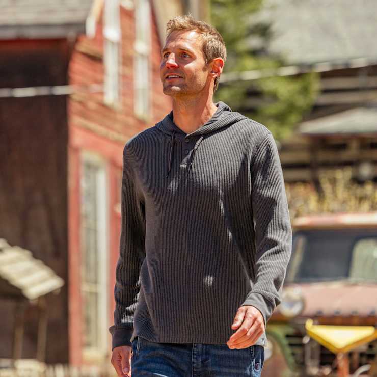 Men s Waffle Henley Hoodie Smartwool US