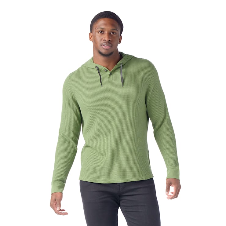 Men s Waffle Henley Hoodie Smartwool US