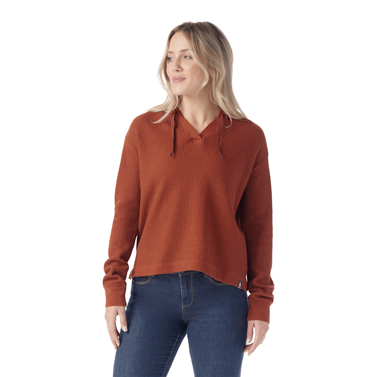Waffle hoodie womens hot sale