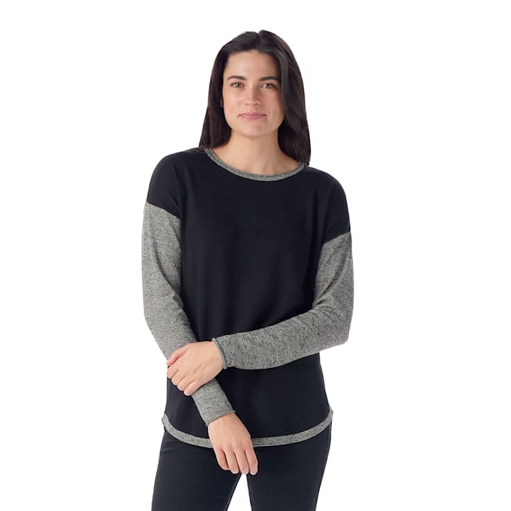 Women s Shadow Pine Colorblock Crew Sweater Smartwool US