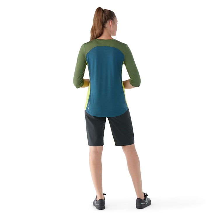 (取寄) スマートウール レディース マウンテン バイク 3/4 スリーブ ジャージ Smartwool women Mountain Bike 3/4 Sleeve Jersey Twilight Blue Smartwool-Ultralite-Mountain-