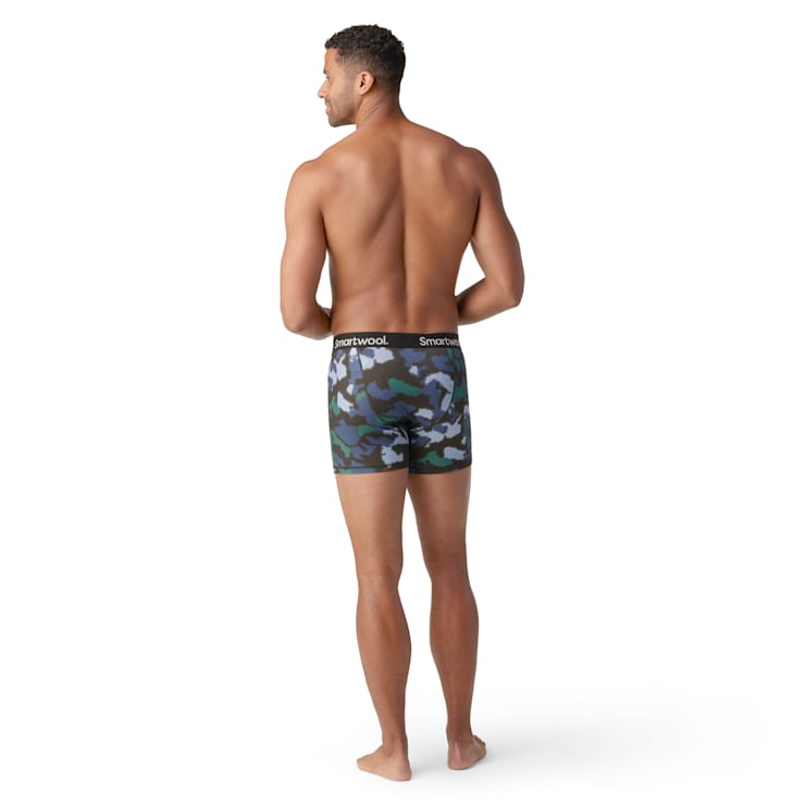Smartwool Men s Merino Print Boxer Brief in Medium Gray Size 2XL