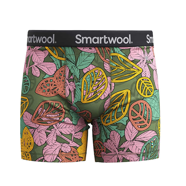 Smartwool Men s Merino Print Boxer Brief in Medium Gray Size 2XL