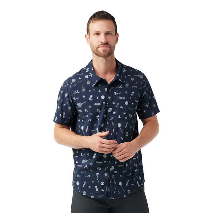 Men's merino sport 150 long sleeve button down top
