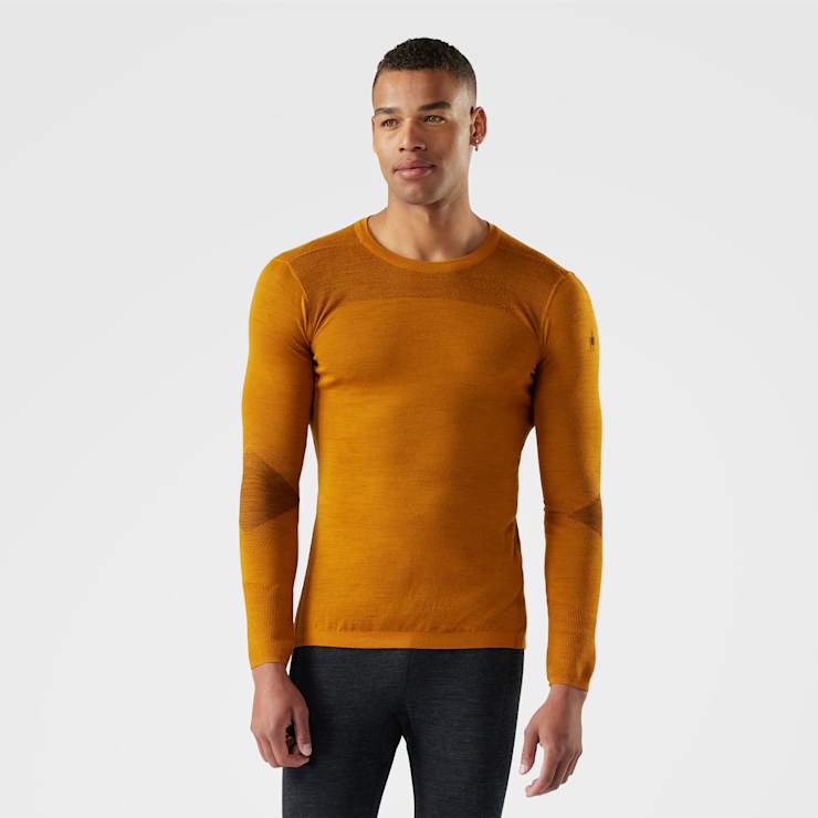 Chemise Thermique Homme Smartwool Intraknit – Mérinos, Manches Longues, Colorblock, Taille S