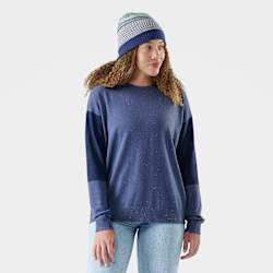 (取寄) スマートウール レディース エッジウッド カラーブロック クルー セーター Smartwool women Edgewood Colorblock Crew Sweater Nightfall Blue Women's Edgewood Crew Sweater - Smartwool US