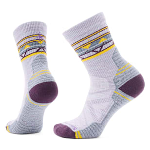 Women's Hike Zig Zag Valley Mid Crew Socks - Purple Eclipse