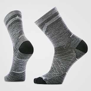 Run Mid Crew Pattern Socks - Light Gray