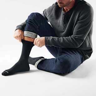 Everyday Anchor Line Crew Socks - Black