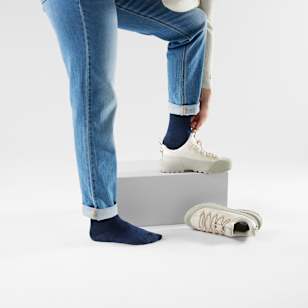 Everyday Anchor Line Crew Socks - Deep Navy