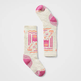 Kids' Wintersport Ski Day Over The Calf Socks - Moon Beam