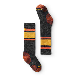 Kids' Wintersport Stripe Over The Calf Socks - Charcoal