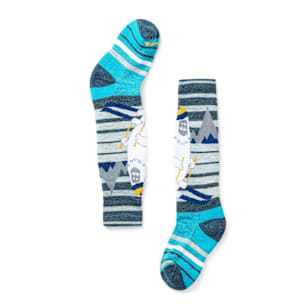 Kids' Wintersport Yeti Pattern Over The Calf Socks - Twilight Blue