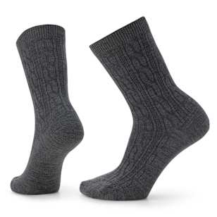 Everyday Cable Crew Socks - Medium Gray